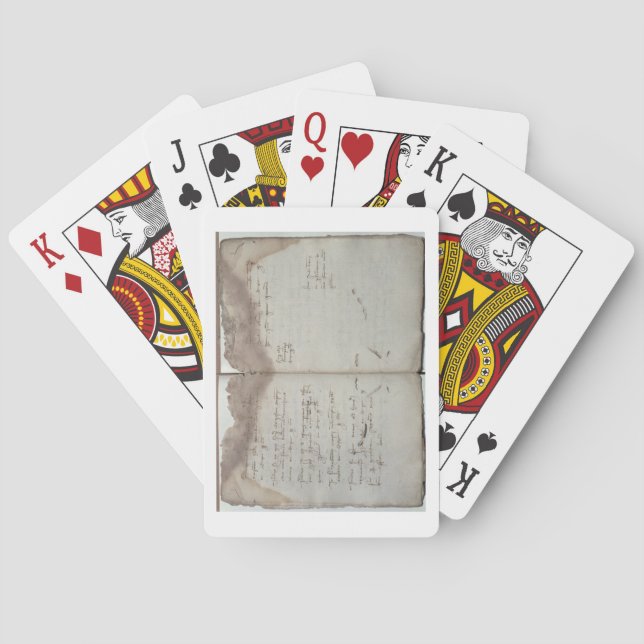 Mercantile documents, letter of acceptance of chan playing cards (Back)