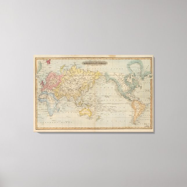 Mercator's Chart Canvas Print (Front)