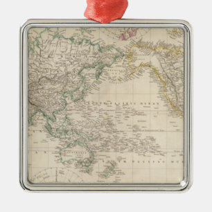 Mercators Projection of the world Metal Tree Decoration