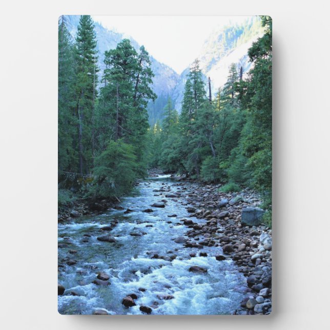 Merced River by Happy Isles, Yosemite, CA Plaque (Front)
