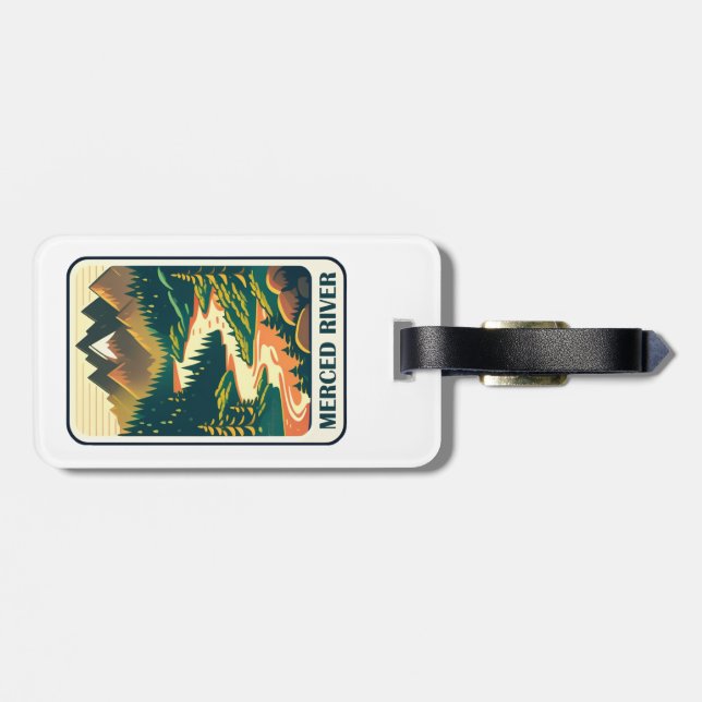 Merced River California Colours Luggage Tag (Back Horizontal)