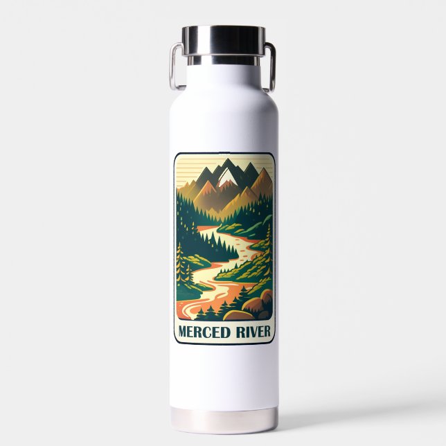 Merced River California Colours Water Bottle (Front)