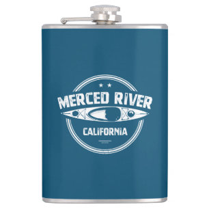 Merced River California Kayaking Hip Flask
