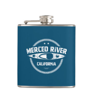 Merced River California Kayaking Hip Flask