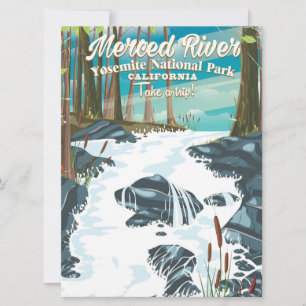 Merced River California travel poster