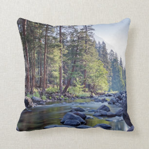 Merced River   Yosemite National Park at Sunrise Cushion