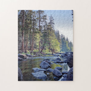 Merced River   Yosemite National Park at Sunrise Jigsaw Puzzle