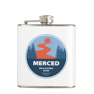 Merced Wild And Scenic River California Hip Flask