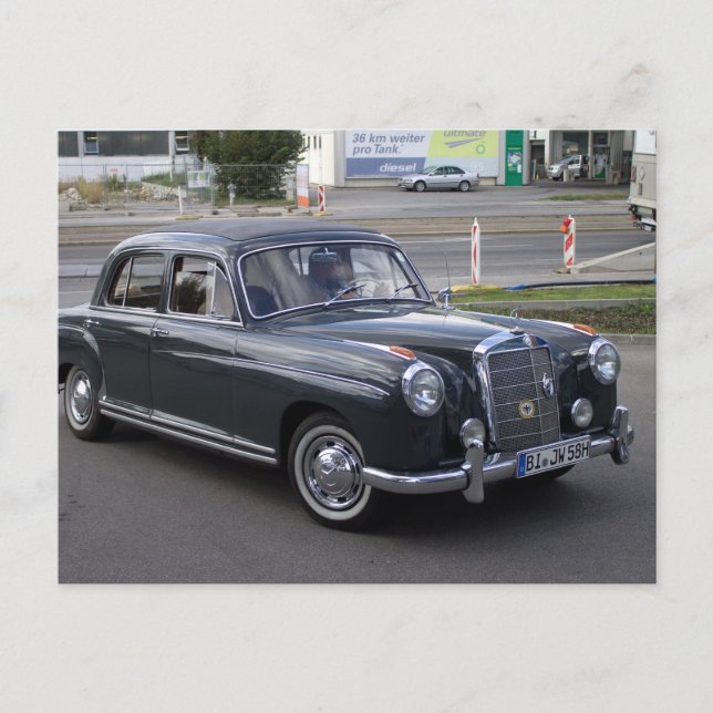 Mercedes 220 S Postcard (Front)
