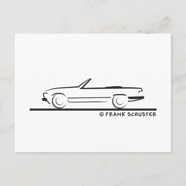 Mercedes 450 SL Type 107 Postcard (Front)
