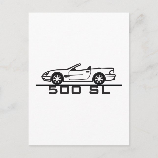 Mercedes 500 SL Type 230 Postcard (Front)