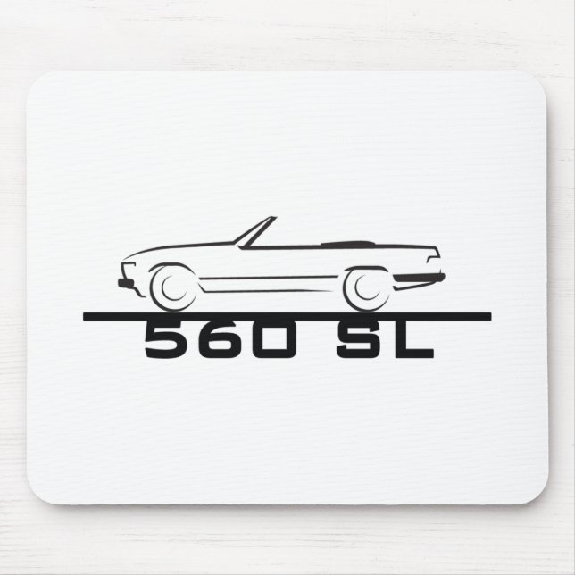 Mercedes 560 SL Type 107 Mouse Mat (Front)