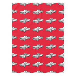 Mercedes Benz 280 SL Convertible Car Illustration Tablecloth