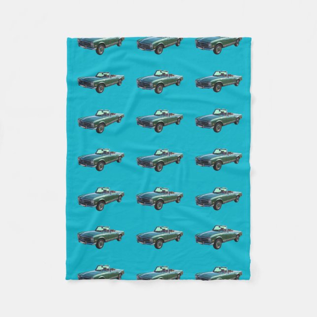 Mercedes Benz 280 SL Convertible Fleece Blanket (Front)