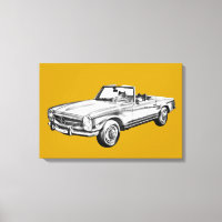 Mercedes Benz 280 SL Convertible Illustration