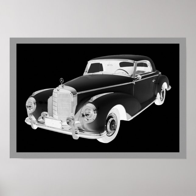 Mercedes Benz 300 Luxury Car Art Poster (Front)