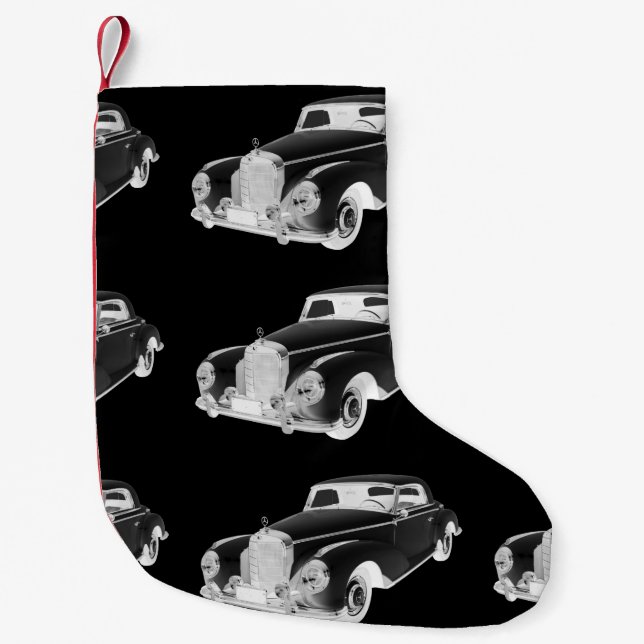 Mercedes Benz 300 Luxury Car Art Small Christmas Stocking (Front)