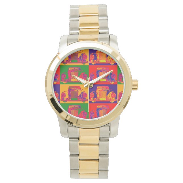 Mercedes Benz 300 Luxury Car Pop Art Watch (Front)