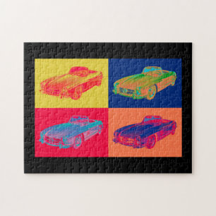 Mercedes Benz 300 SL Convertible Pop Art Jigsaw Puzzle