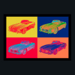 Mercedes Benz 300 SL Convertible Pop Art Poster<br><div class="desc">Classic colourful 1960 Mercedes Benz 300 SL Convertible Pop Art illustration.</div>