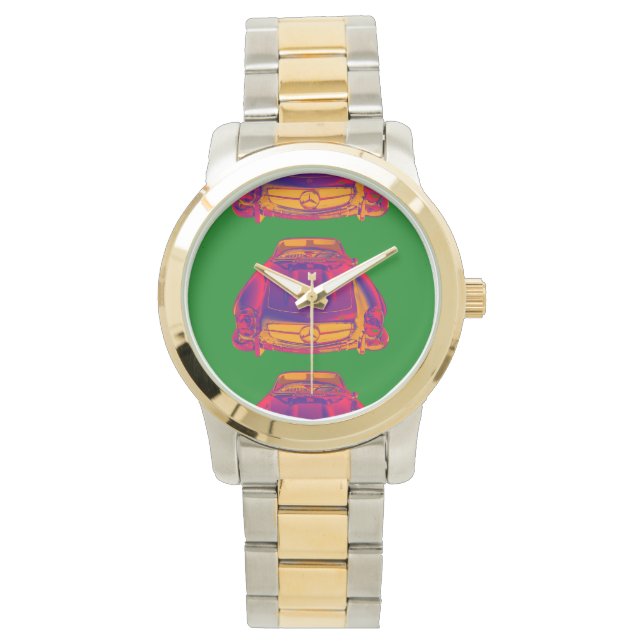 Mercedes Benz 300 SL Convertible Pop Art Watch (Front)