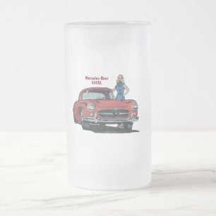 Mercedes-Benz 300SL Frosted Glass Beer Mug