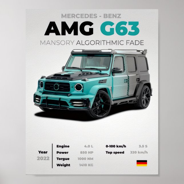 Mercedes-Benz AMG G63 MANSORY Algorithmic Fade Ext Poster (Front)