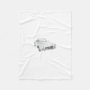 Mercedes classic convertible fleece blanket