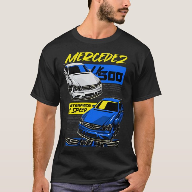Mercedes Clk 500 Masterpiece Of Speed T-Shirt (Front)