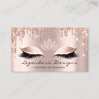 Mercedes Fashion Eyelash Lashes Glitter Lotus Business Card