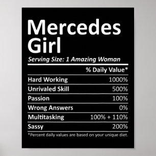 Mercedes Girl Tx Texas Funny City Home Roots Usa G Poster