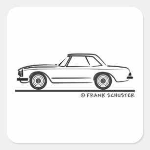 Mercedes SL Pagoda Hardtop Square Sticker