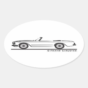 Mercedes SL Pagode Pagoda Kabrio Oval Sticker