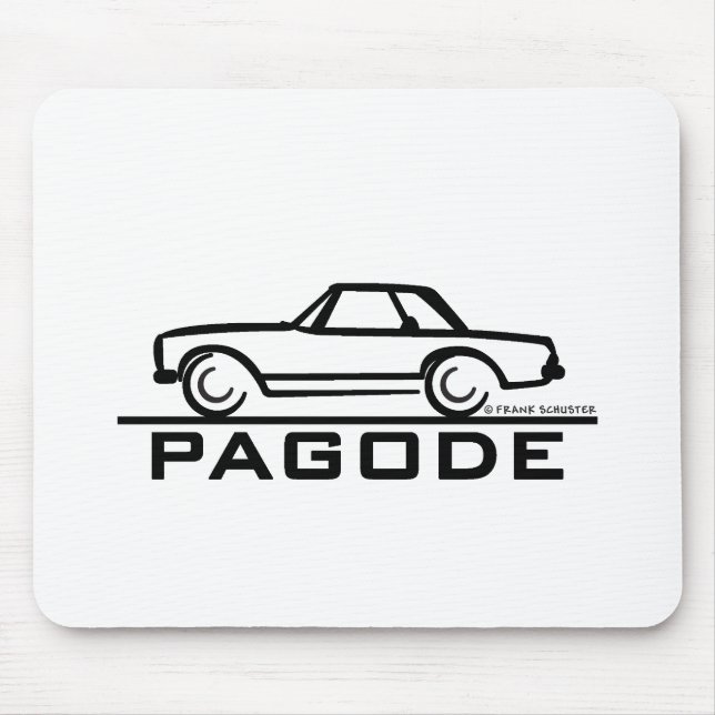 Mercedes SL Pagode with Script Mouse Mat (Front)