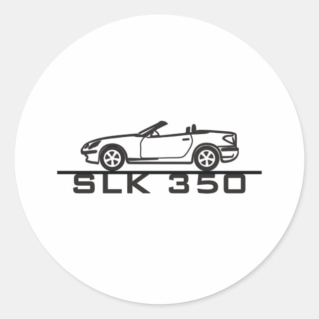 Mercedes SLK 350 Classic Round Sticker (Front)
