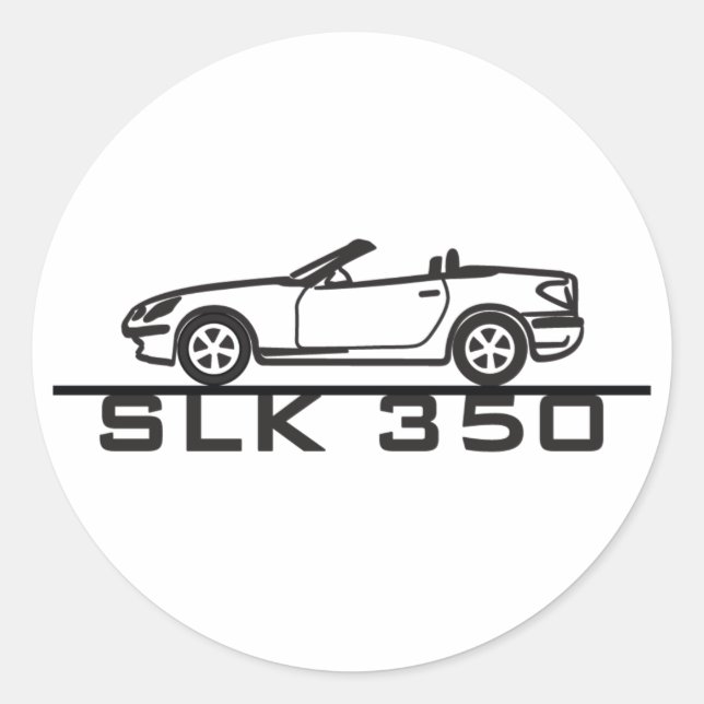 Mercedes SLK 350 Classic Round Sticker (Front)