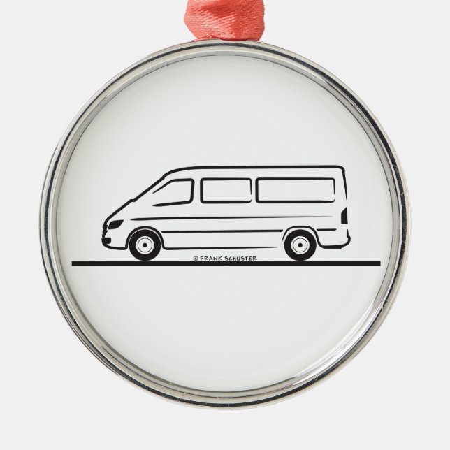 Mercedes Sprinter Metal Tree Decoration (Front)