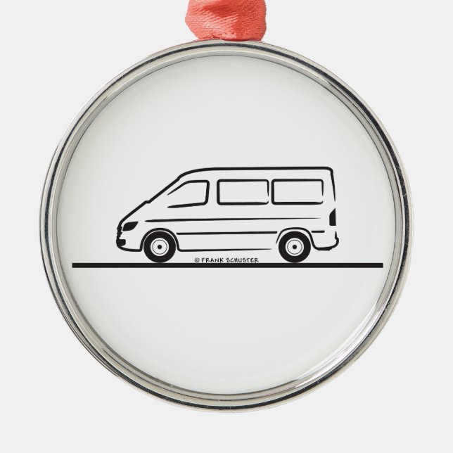Mercedes Sprinter Short Wheelbase Metal Tree Decoration (Front)