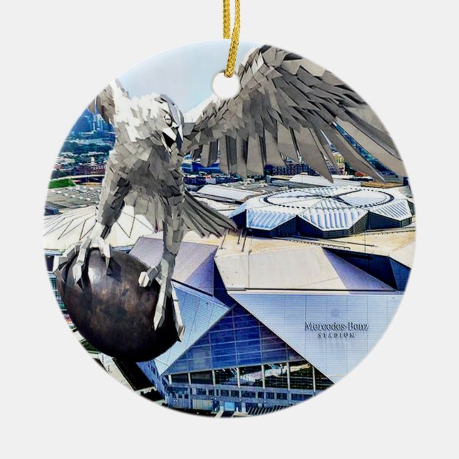 Mercedes Stadium, Atlanta, Christmas Ornament (Front)
