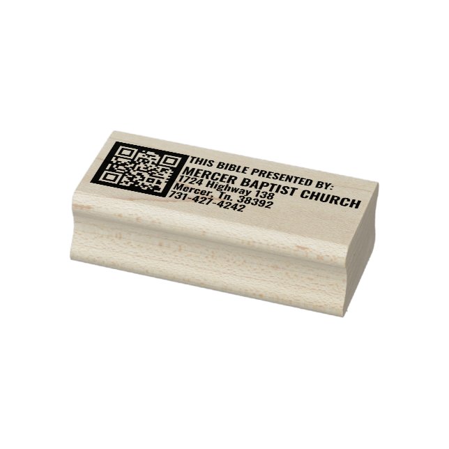 Mercer Baptist Church Wood Art Stamp (Stamp)