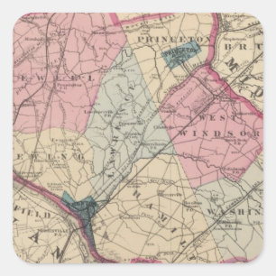 Mercer County, NJ Square Sticker