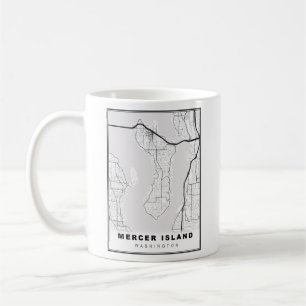 Mercer Island Map Coffee Mug