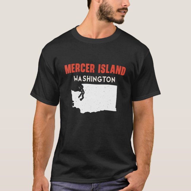 Mercer Island Washington USA State America Travel  T-Shirt (Front)