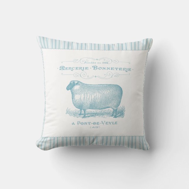Mercerie Bonneterie Sheep Cushion (Front)