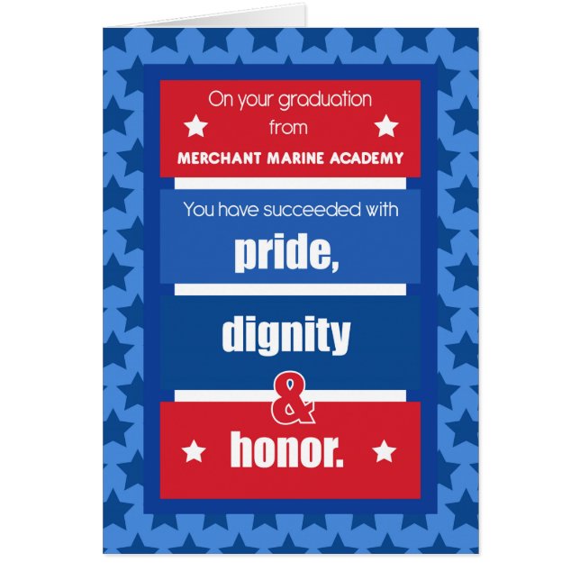 Merchant Marine Academy Graduation Congratulations (Front)