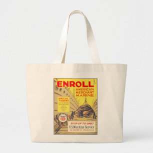 MERCHANT MARINE LARGE TOTE BAG