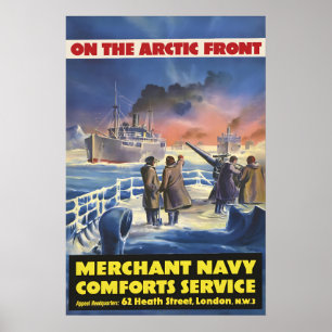 Merchant Navy Arctic Front Poster Great Britain