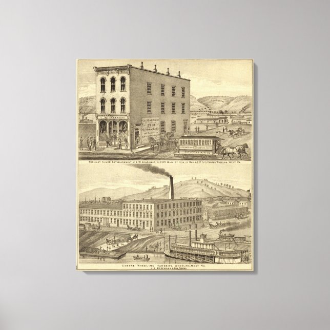 Merchant tailor establishment of CW Seabright Canvas Print (Front)