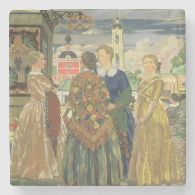 Merchant Women Stone Coaster (Front)