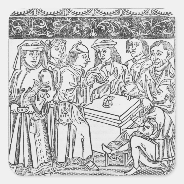 Merchants and Moneylenders Square Sticker (Front)